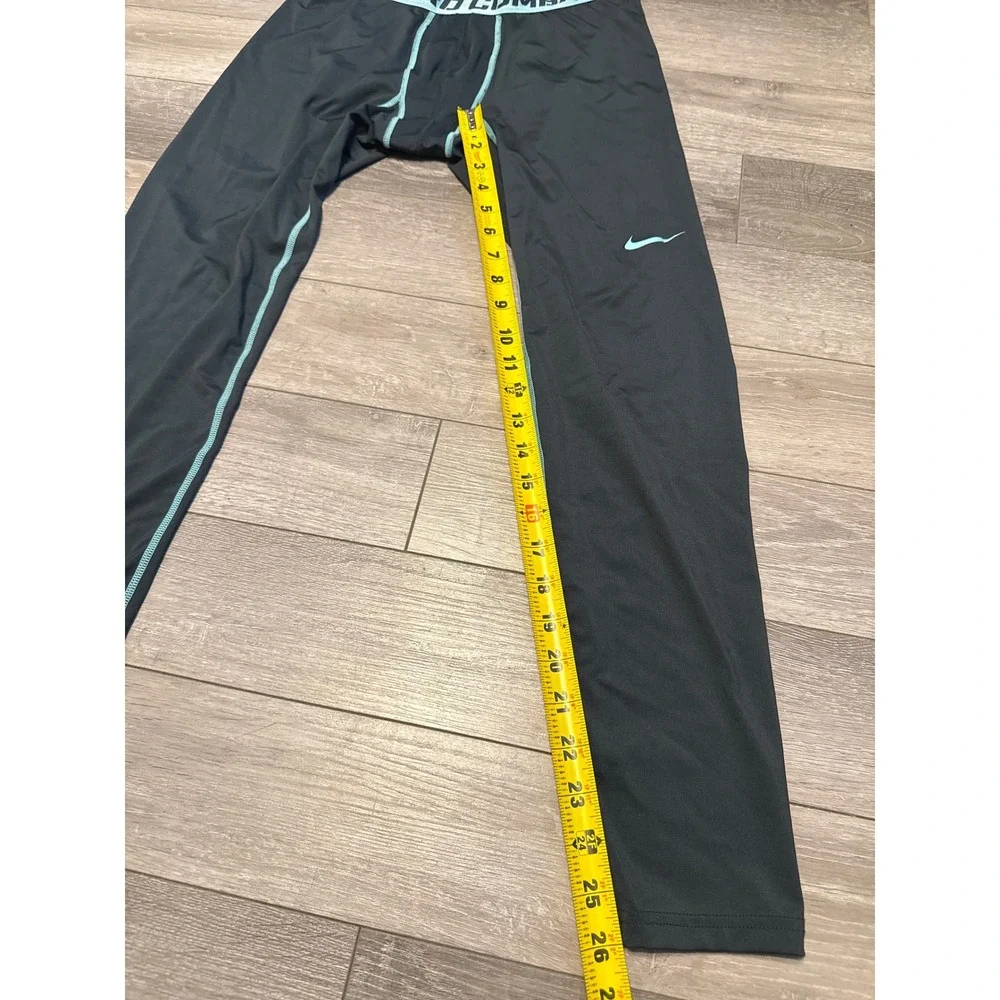 Nike‎ Pro Combat Compression Tights Mens XXL Black Teal Dri-FIT Leggings Pants